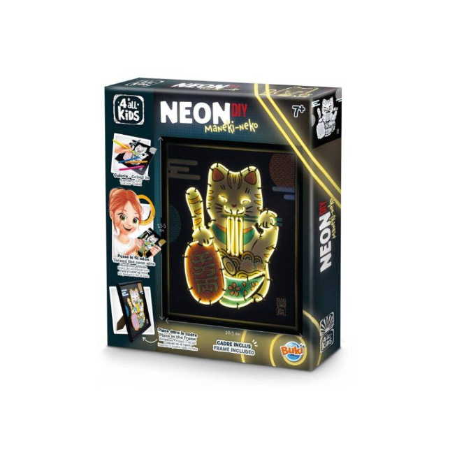 Kūrybinis rinkinys neoninis katinas Maneki-neko