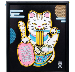 Kūrybinis rinkinys neoninis katinas Maneki-neko