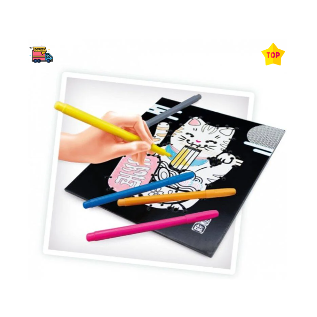 Kūrybinis rinkinys neoninis katinas Maneki-neko