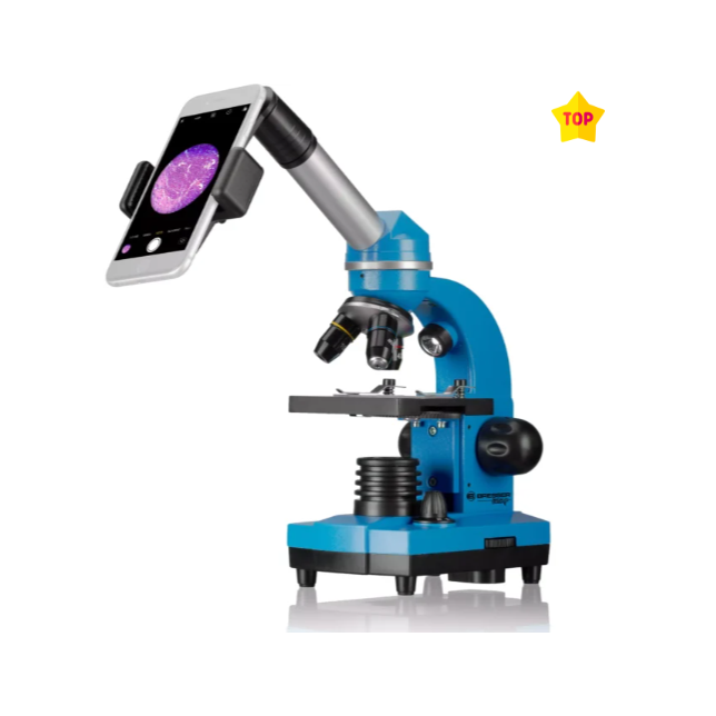 Mikroskopas JUNIOR Biolux SEL Student 40x-1600x Mėlynas