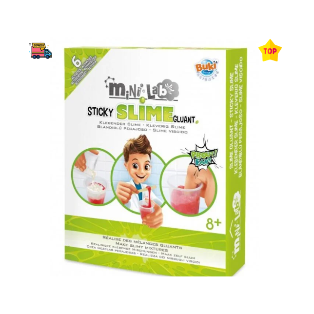 Eksperimentų rinkinys Mini Lab Slime šviečiantys tamsoje
