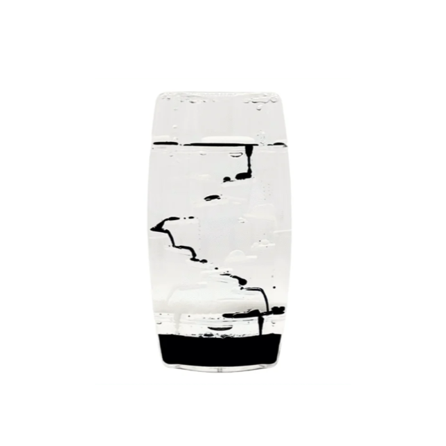 Juodai-baltas skysčio laikrodis 15,5cm
