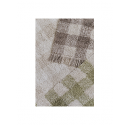 Stilingas vilnos kilimas „Vichy Matcha“ 90x120cm.