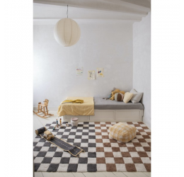 Stilingas medvilninis kilimas 120x160cm., melsvas