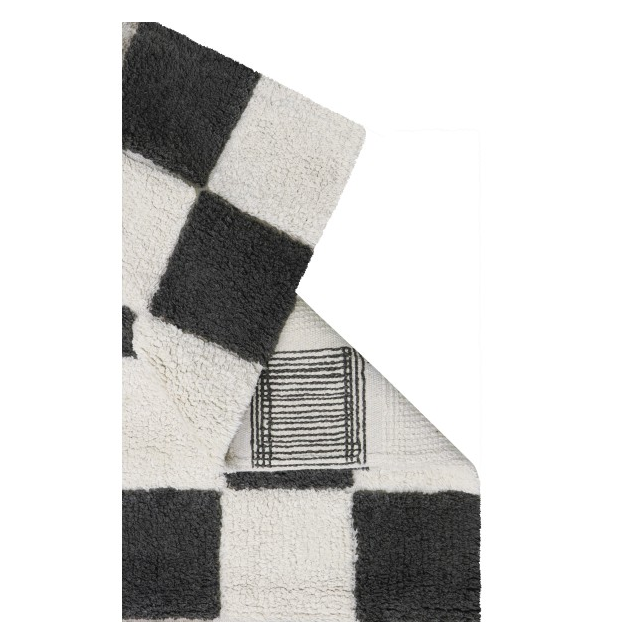 Stilingas medvilninis kilimas 120x160cm., melsvas