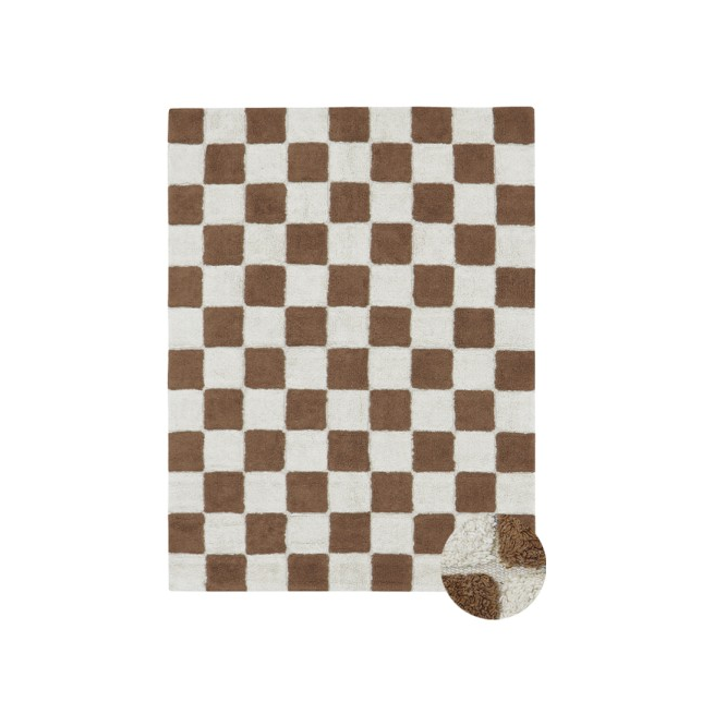 Stilingas medvilninis kilimas 120x160cm., melsvas
