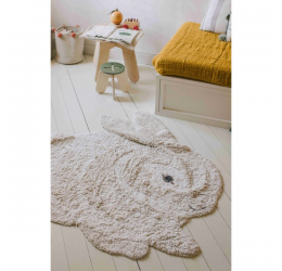 Stilingas medvilninis kilimas 120x160cm., melsvas
