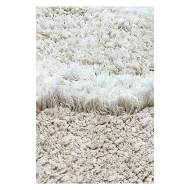 Stilingas medvilninis kilimas 120x160cm., melsvas
