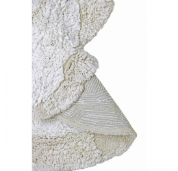 Stilingas medvilninis kilimas 120x160cm., melsvas