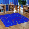 Essentials™ ,,Spalvotos geometrines figūros'' kilimas 200x200cm