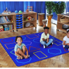 Essentials™ ,,Spalvotos geometrines figūros'' kilimas 200x200cm