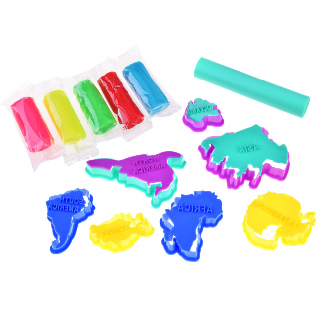 Plastilino rinkinys „Pasaulio žemėlapis“