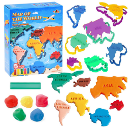 Plastilino rinkinys „Pasaulio žemėlapis“