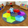 „Rainbow™“ apvalus kilimas su daugiakampiais 200cm