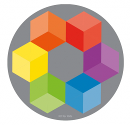 „Rainbow™“ apvalus kilimas su daugiakampiais 200cm
