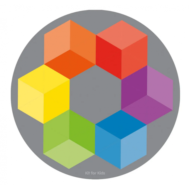 „Rainbow™“ apvalus kilimas su daugiakampiais 200cm