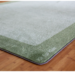 Klasikinis stačiakampis kilimas su apvadu – žalias 300x200cm