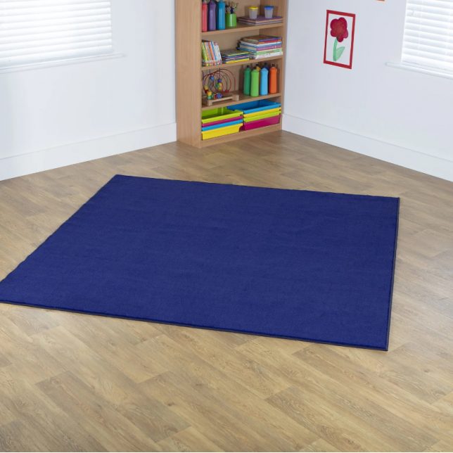 Mėlynas kvadratinis kilimas 200x200cm