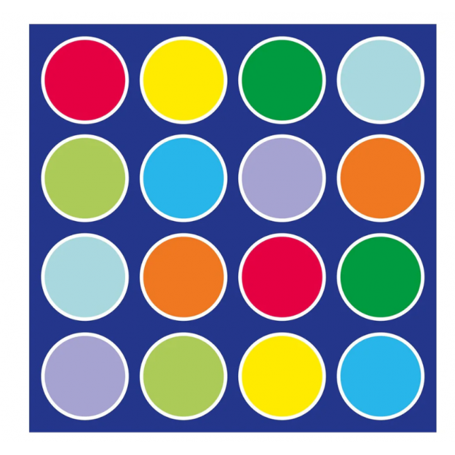 „Rainbow™“ spalvotų apskritimų kilimas 200x200cm