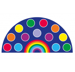 „Rainbow™“ pusapvalis kilimas 300x150cm