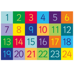 Rainbow™ 1–24 skaičių kilimas 150x100cm