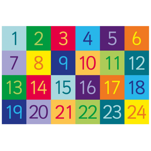Rainbow™ 1–24 skaičių kilimas 150x100cm
