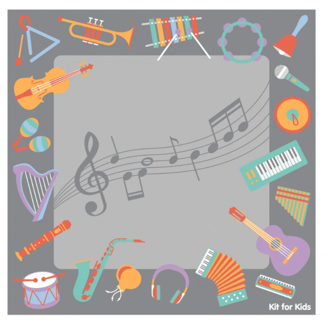 Muzikos instrumentų kilimas 200x200cm