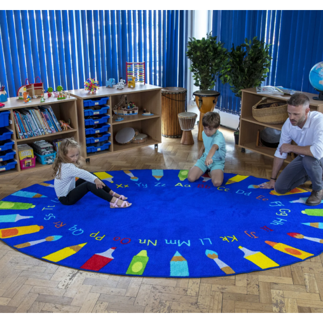 „Rainbow™“pieštukai su abėcėle ir kilimu 300x200cm