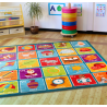 Kvadratinis abėcėlės kilimas 200x200cm