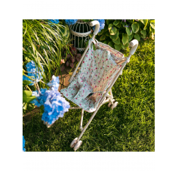 Žavingas Woopie lėlių vežimėlis su gėlių motyvais