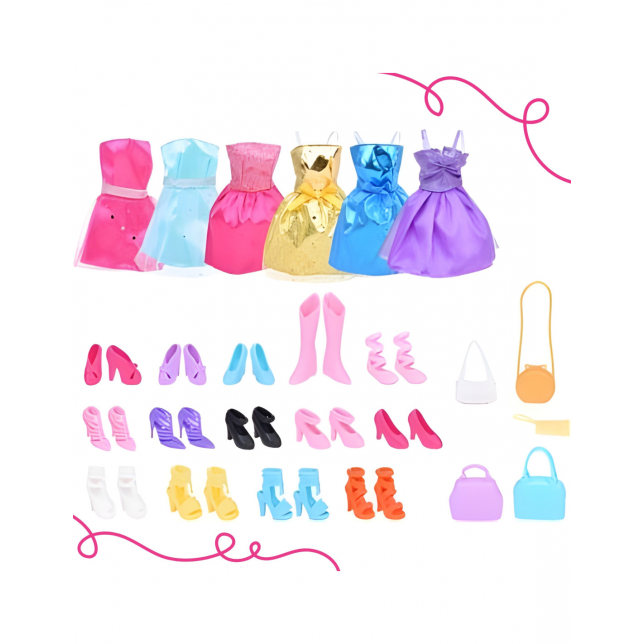 Lili Doll barbės rinkinys su drabužėliais