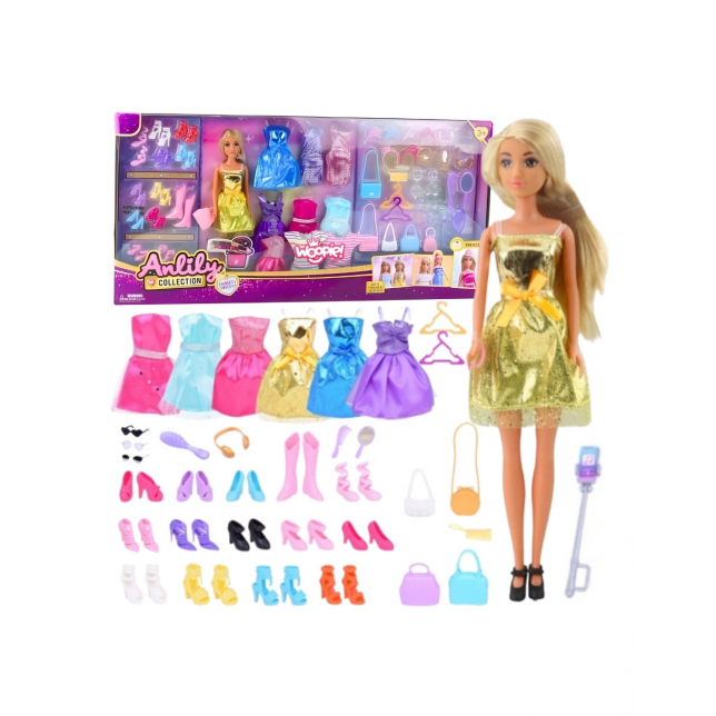 Lili Doll barbės rinkinys su drabužėliais