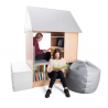 Maxi sofa-lova su lentyna. „Cubo“ kolekcija