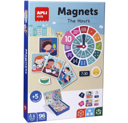 Magnetinis žaidimas-dėlionė „Valandos”