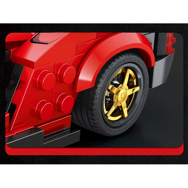 Raudono superautomobilio konstravimo rinkinys