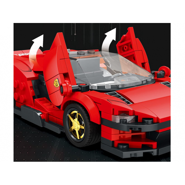 Raudono superautomobilio konstravimo rinkinys