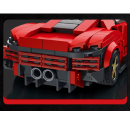 Raudono superautomobilio konstravimo rinkinys