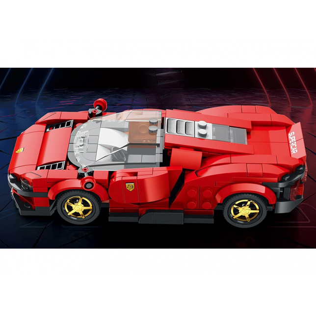 Raudono superautomobilio konstravimo rinkinys