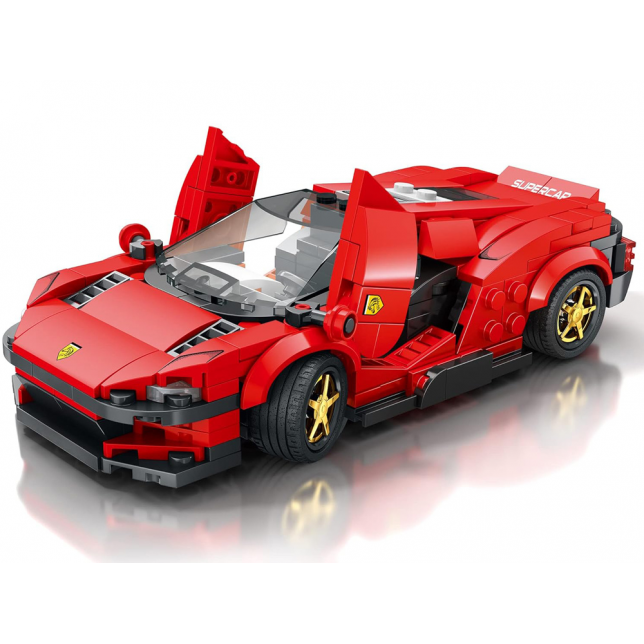 Raudono superautomobilio konstravimo rinkinys