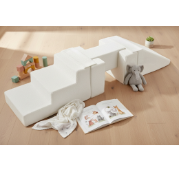Kreminės spalvos, minkštų blokų rinkinys ''Tiltelis''