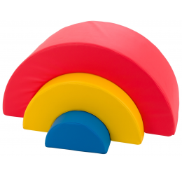 Soft Play rinkinys „Footbridge su čiuožykla“ (5 blokai), kreminės spalvos
