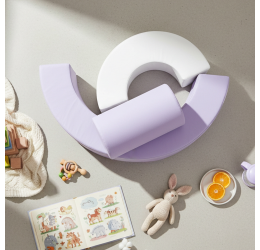 Soft Play rinkinys „Footbridge su čiuožykla“ (5 blokai), kreminės spalvos