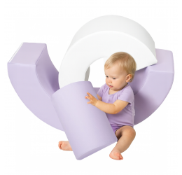 Soft Play rinkinys „Footbridge su čiuožykla“ (5 blokai), kreminės spalvos