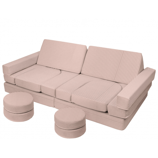 Modulinė poroloninė sofa, kapučino spalvos