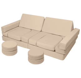 Modulinė poroloninė sofa, kapučino spalvos