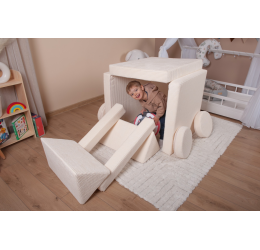 Modulinė poroloninė sofa, kapučino spalvos