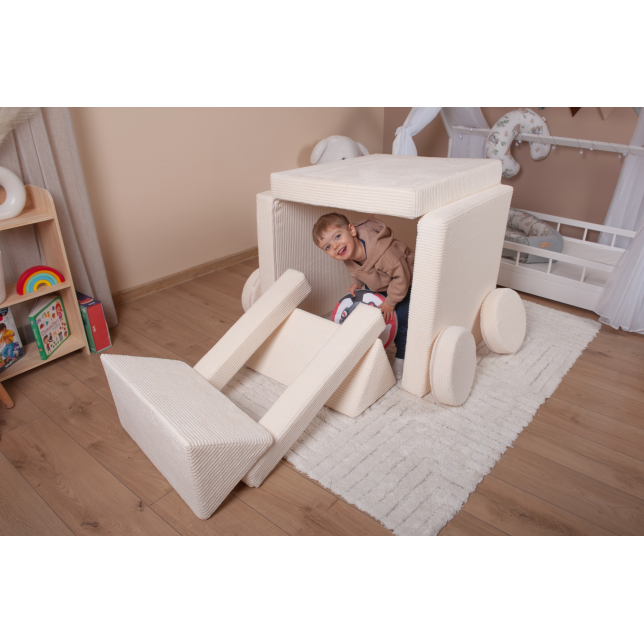 Modulinė poroloninė sofa, kapučino spalvos