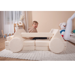 Modulinė poroloninė sofa, kapučino spalvos