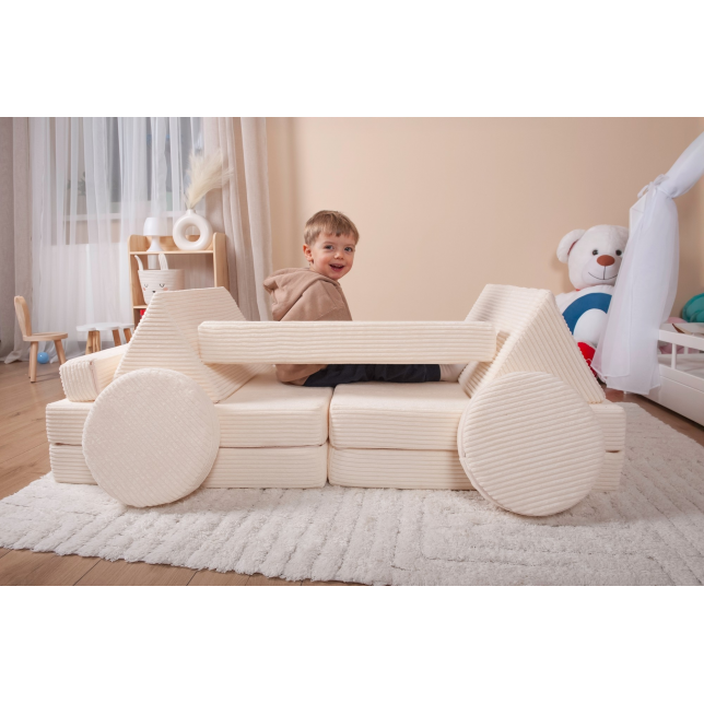 Modulinė poroloninė sofa, kapučino spalvos