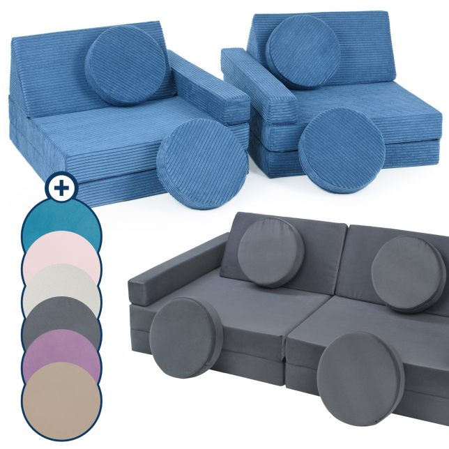 Minkšta modulinė sofa  - blokai, įvairių spalvų